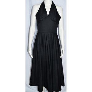 Vintage 70’s Halter Neck Pleated Maxi Dress Size S - See Measurements